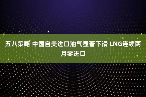 五八策略 中国自美进口油气显著下滑 LNG连续两月零进口
